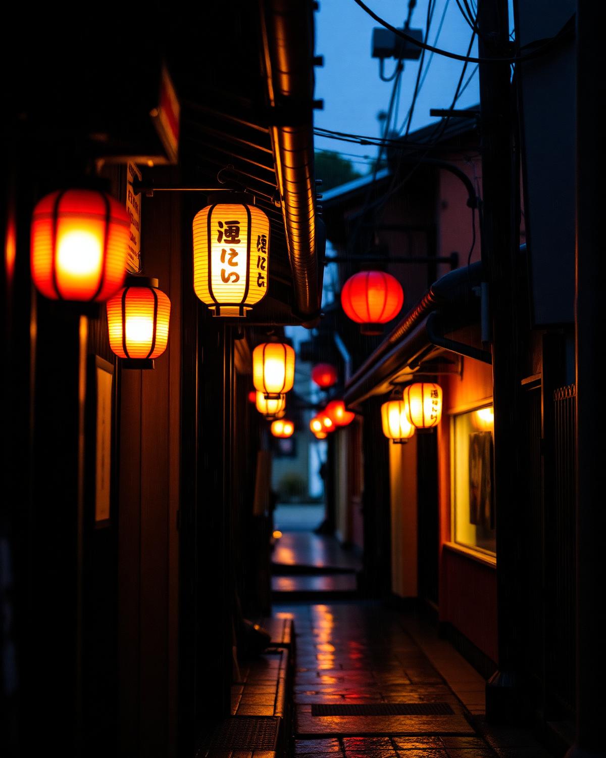 Lantern-lit alley